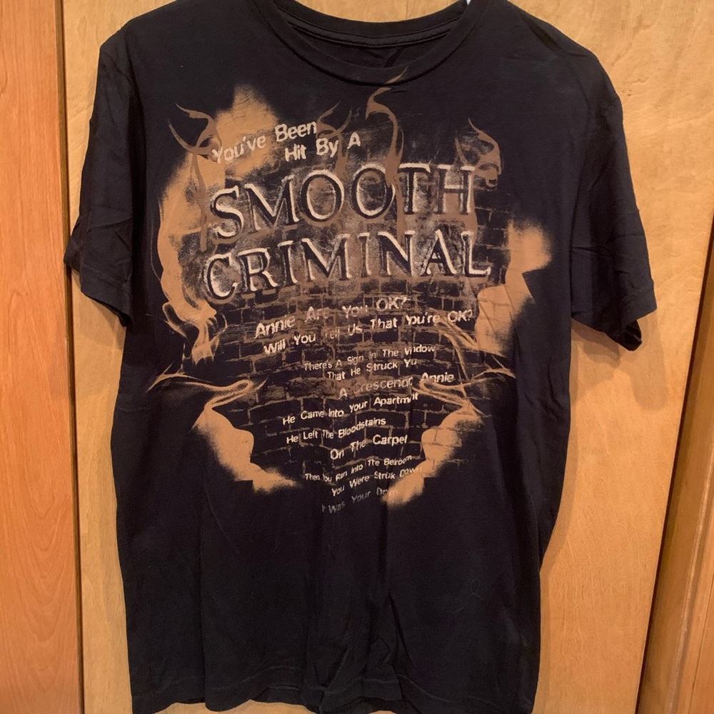 Michael Jackson Smooth Criminal Lyric Shirt - M